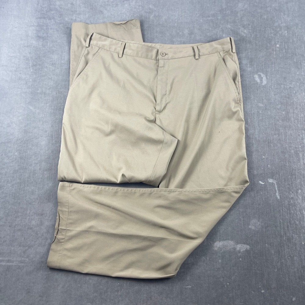 Nike Golf Mens 36x30 Tan Dri-FIT Flat Front Performance Golf Pants